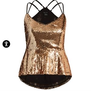 City Chic sequin cami m18 blush